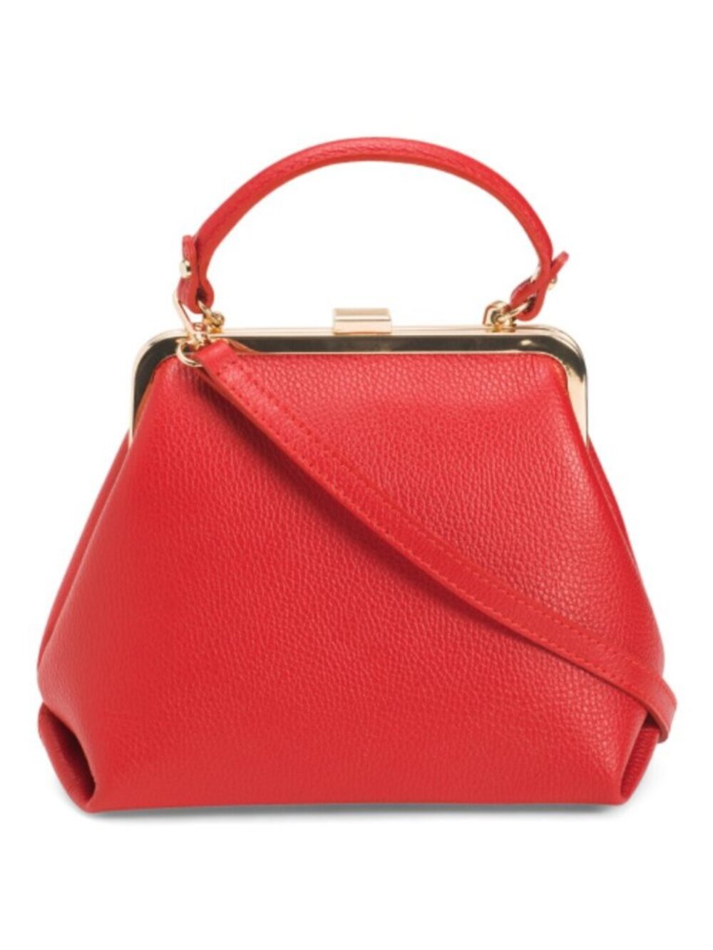 PERSAMAN NEW YORK Made In Italy Leather Clasp Satchel